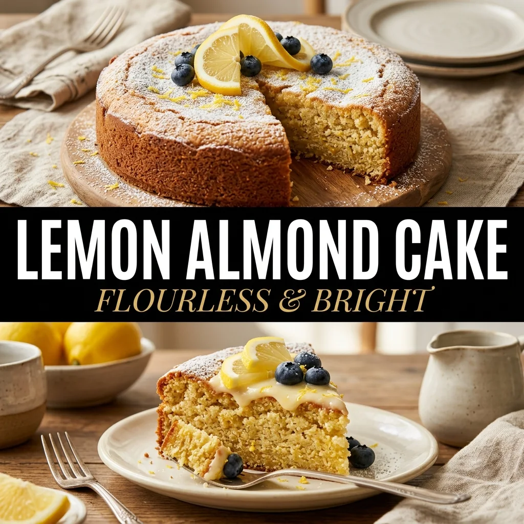 Flourless Lemon Almond Cake recipe poster