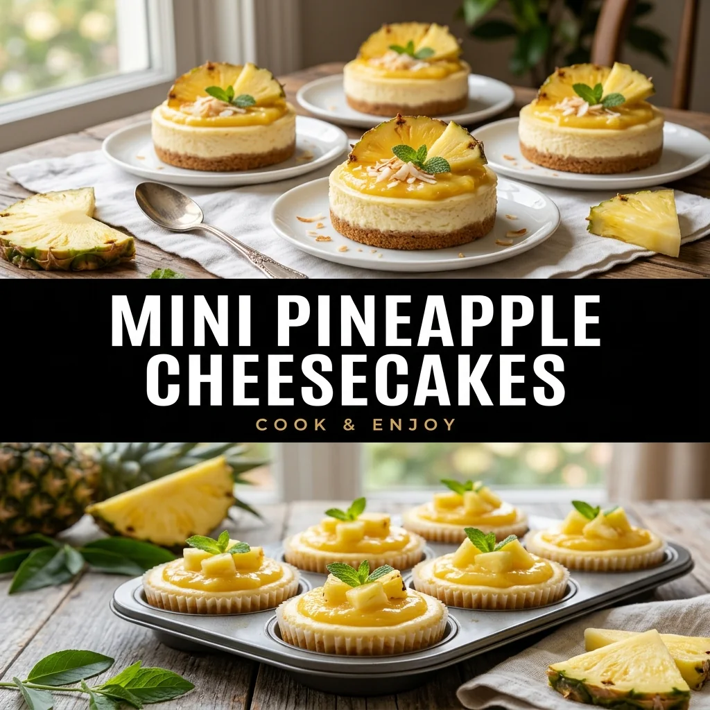 Mini Pineapple Cheesecakes recipe poster