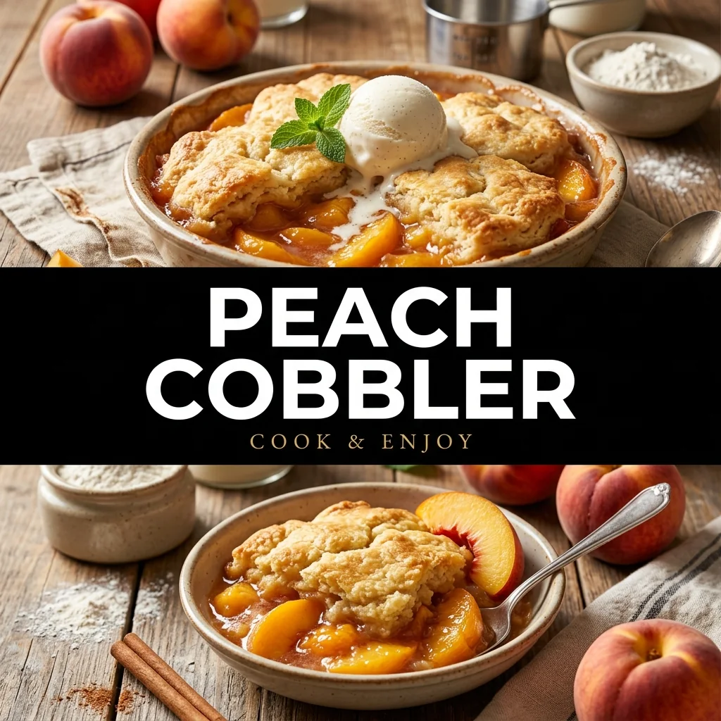 Peach Cobbler recipe poster