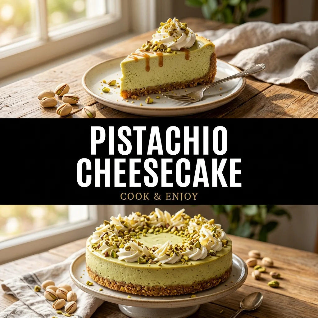 Pistachio Cheesecake recipe poster